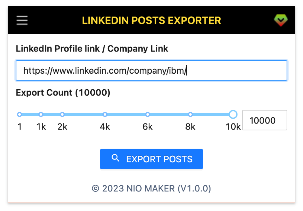 LinkedIn Posts Scraper Screenshot